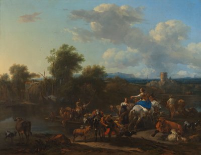 Die Viehfähre von Nicolaes Pietersz. Berchem